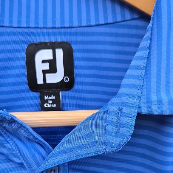 FootJoy Blue Polo Shirt Classic Casual Fit - Picture 2 of 3